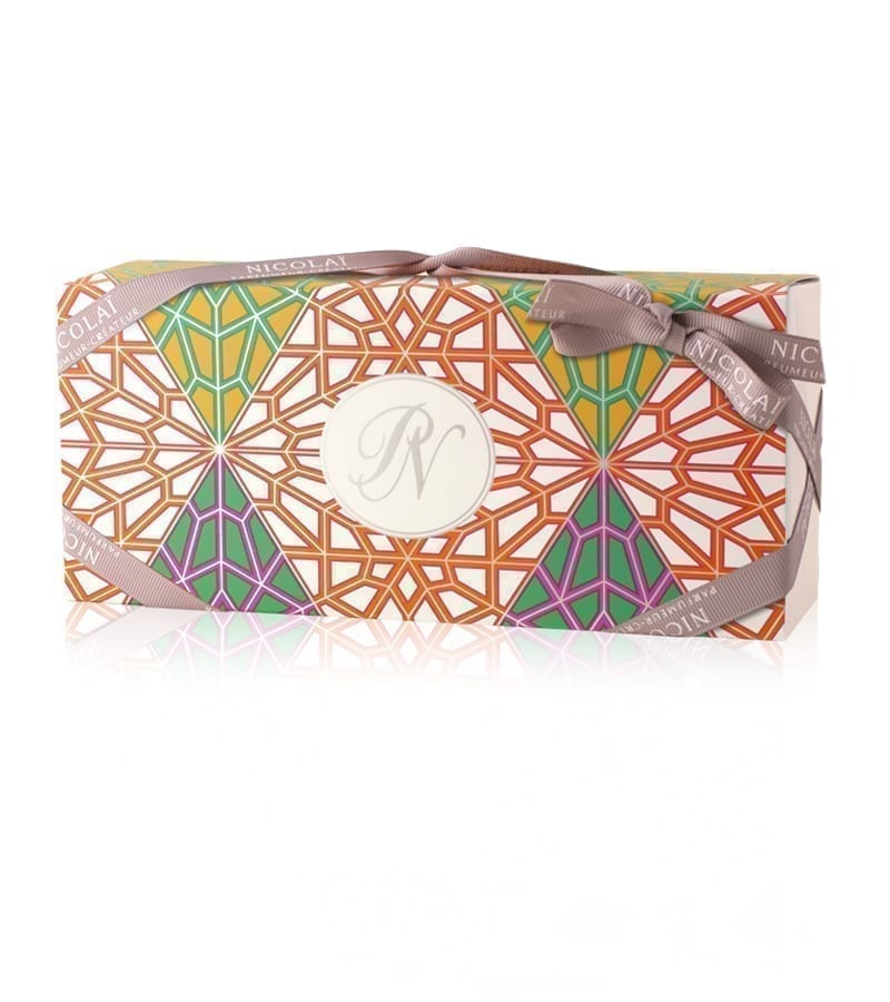 Photo de Coffret trio Thé Narghilé, Maharadjah, La route du cèdre - bougies 70g